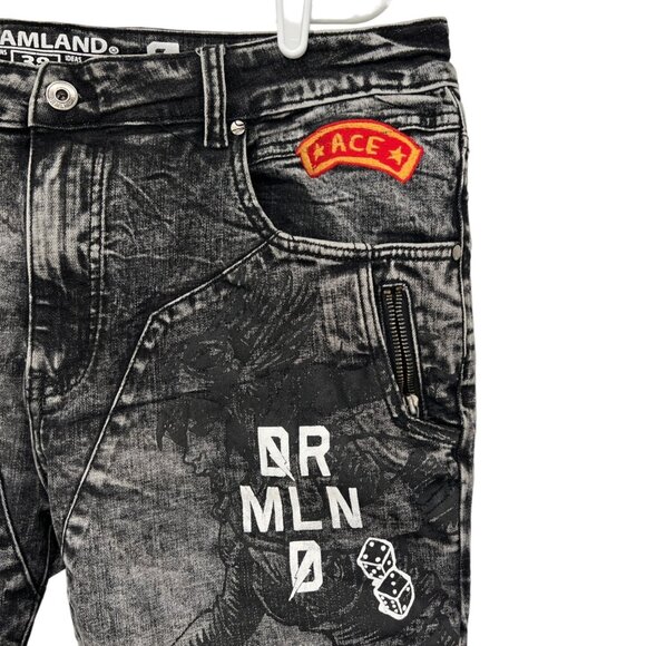 Dreamland Men's Denim Jeans Size 38 Maneuver Pierced Rinse Black 1st Gen - Picture 6 of 11